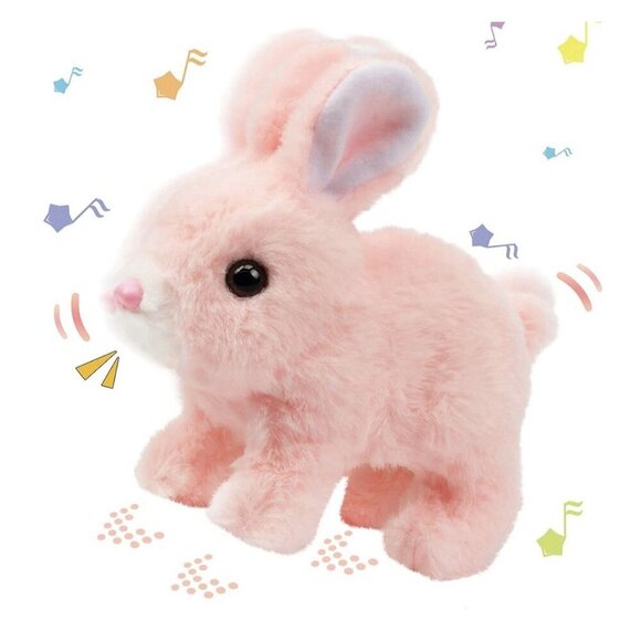 Hopping Rabbit Interactive Electronic Pet Plush Bunny Toy Pink New - Picture 5 of 10